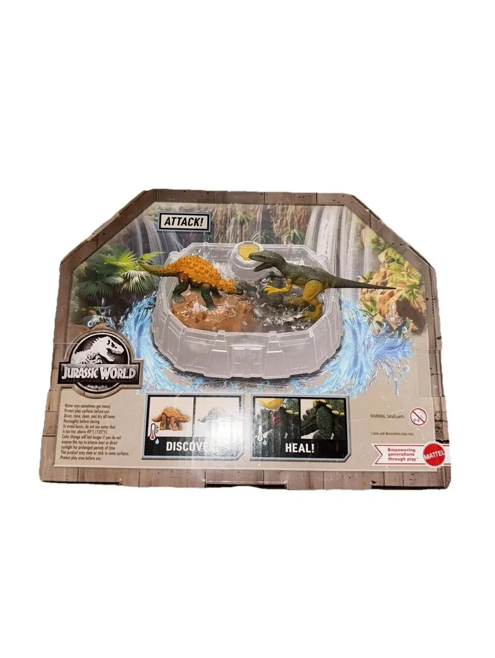 Jurassic World - DINO REVEAL - Battle Pack Two Figures With Arena 0785OB - NEW